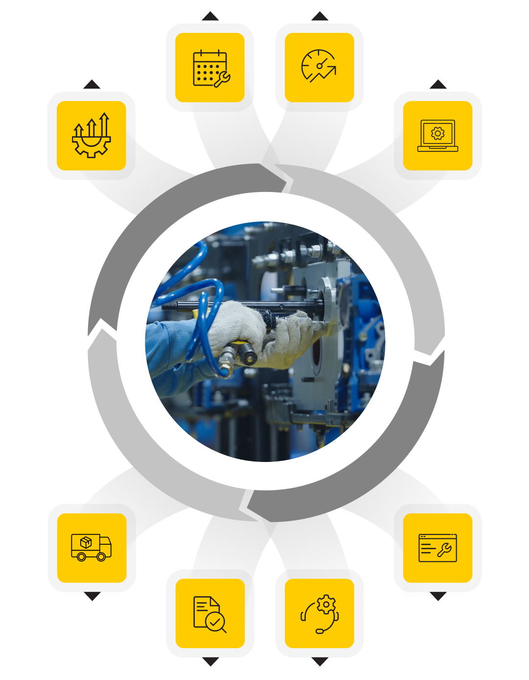 Customer service machine illustration - mobile